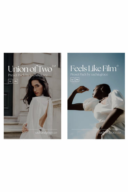 The Essentials Preset Bundle by Zach&Grace (Union of Two 2.0 + Feels Like Film 2.0)